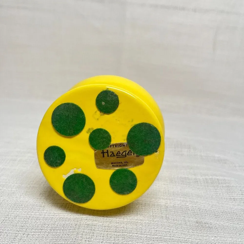 Vintage Royal Haeger Yellow Ceramic Bud Vase MCM Original Sticker 8.25” Tall